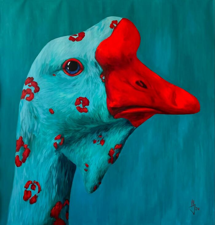 Artist Turns Geese Into Surreal Symbols In These 29 Strikingly Colorful Paintings