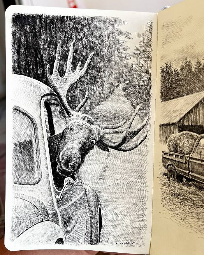 This Artist Turns A Simple Sketchbook Into A Window Of Imagination And Quiet Reflection (40 Pics)