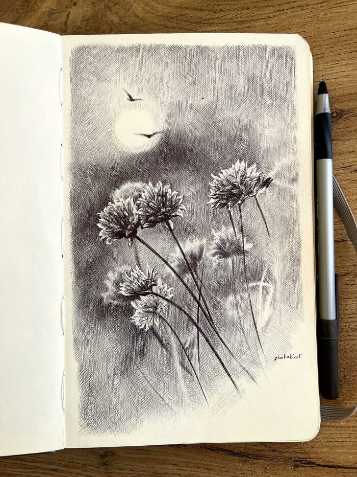This Artist Turns A Simple Sketchbook Into A Window Of Imagination And Quiet Reflection (40 Pics)