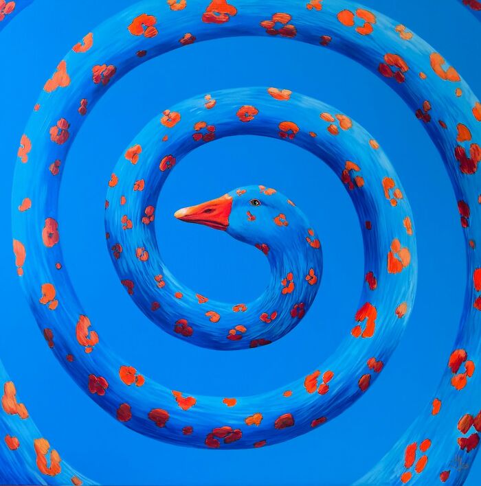Artist Turns Geese Into Surreal Symbols In These 29 Strikingly Colorful Paintings
