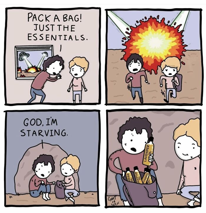 30 Absurd And Brilliant “Goat To Self” Comics By Cameron Spires That Take Humor To Unexpected Extremes (New Pics)