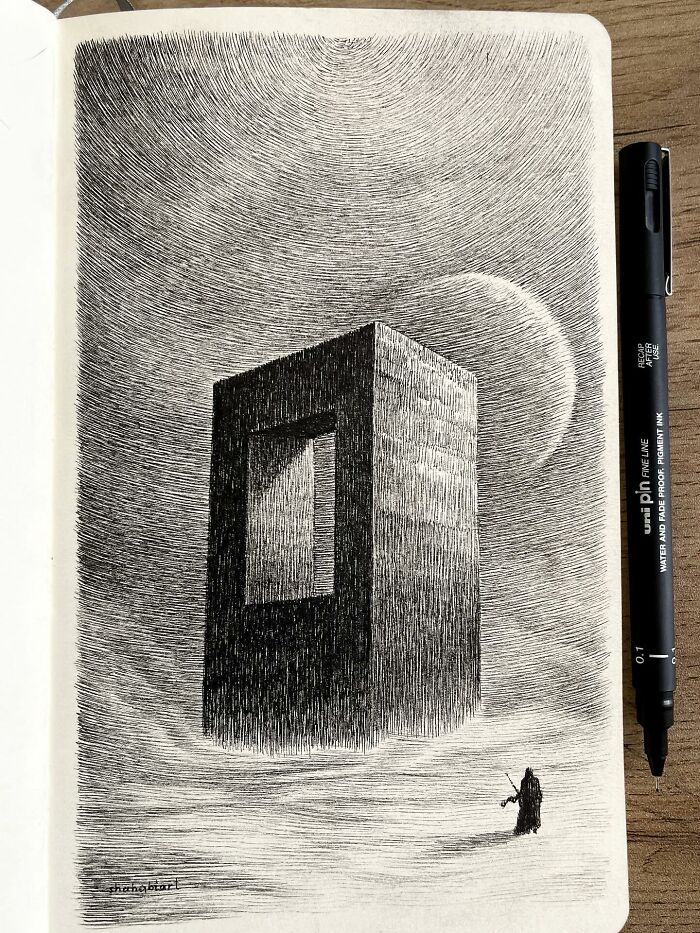 This Artist Turns A Simple Sketchbook Into A Window Of Imagination And Quiet Reflection (40 Pics)