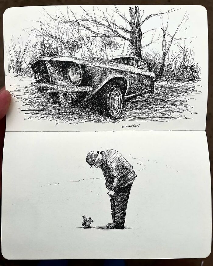 This Artist Turns A Simple Sketchbook Into A Window Of Imagination And Quiet Reflection (40 Pics)