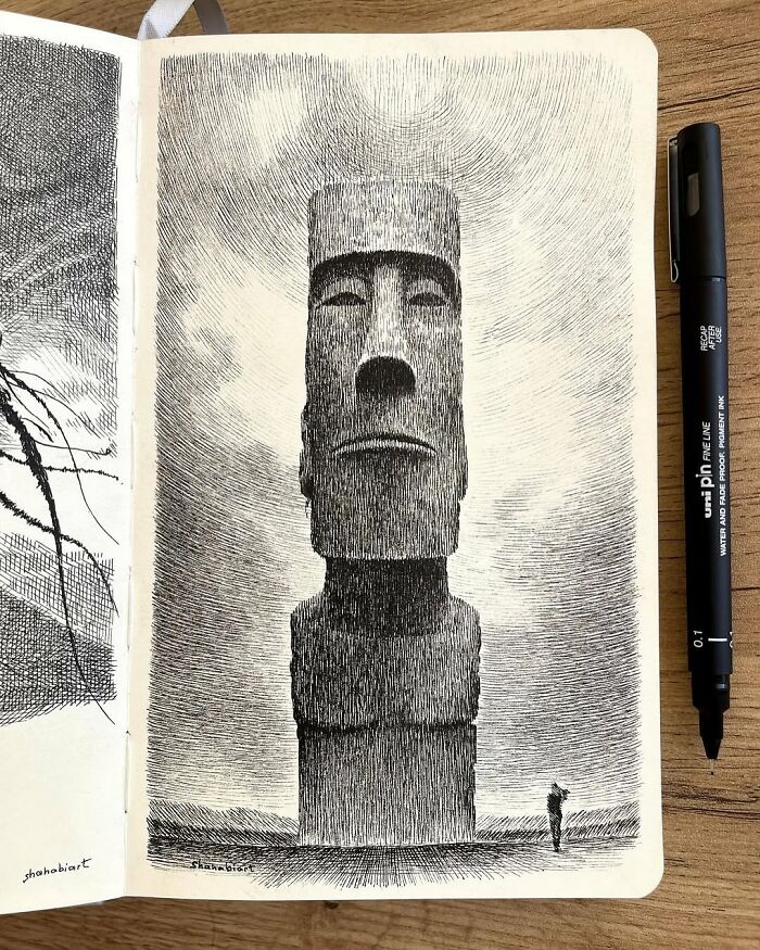 This Artist Turns A Simple Sketchbook Into A Window Of Imagination And Quiet Reflection (40 Pics)