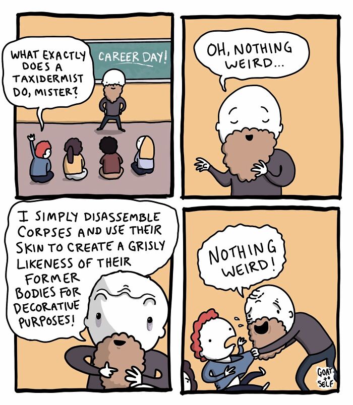 30 Absurd And Brilliant “Goat To Self” Comics By Cameron Spires That Take Humor To Unexpected Extremes (New Pics)