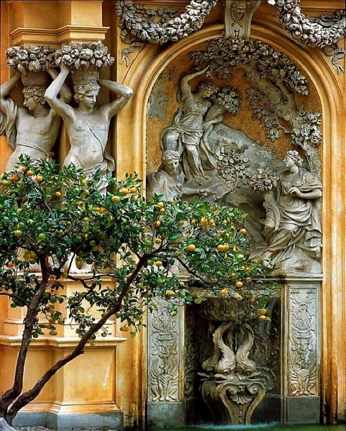 Fountain At Palazzo Borghese, Rome