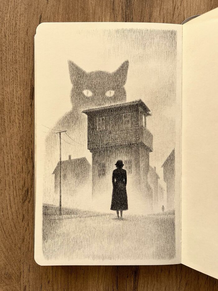 This Artist Turns A Simple Sketchbook Into A Window Of Imagination And Quiet Reflection (40 Pics)