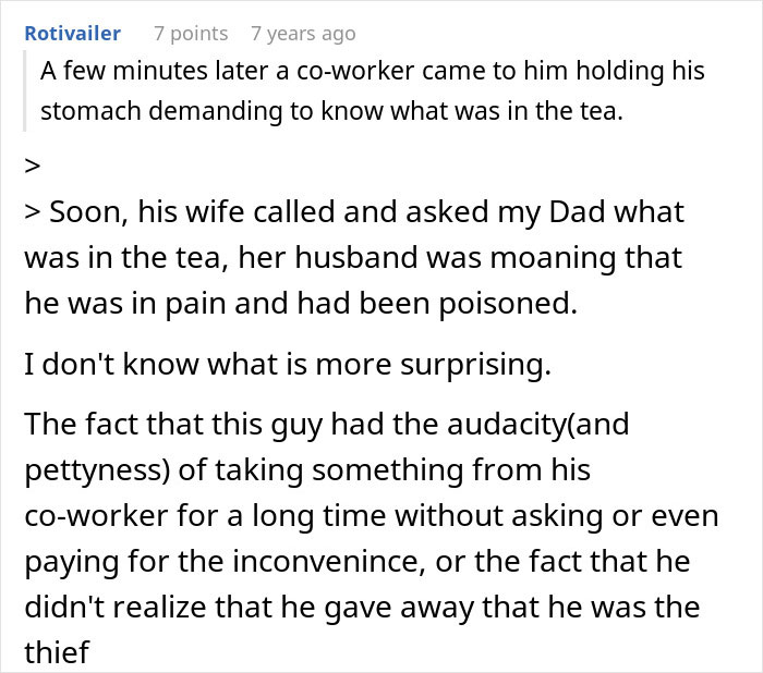 Ladrão de comida aprende uma lição quando colega de trabalho fica farto de ficar sem chá doce gelado