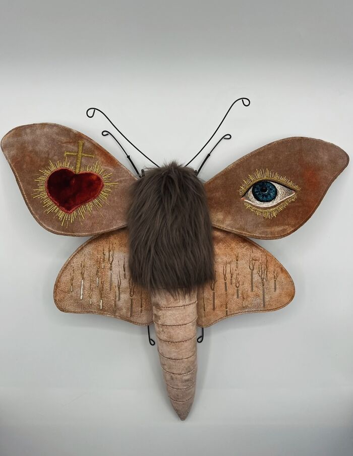 34 Textile Moth Sculptures By Larysa Bernhardt That Look Like They Flew Out Of A Dream