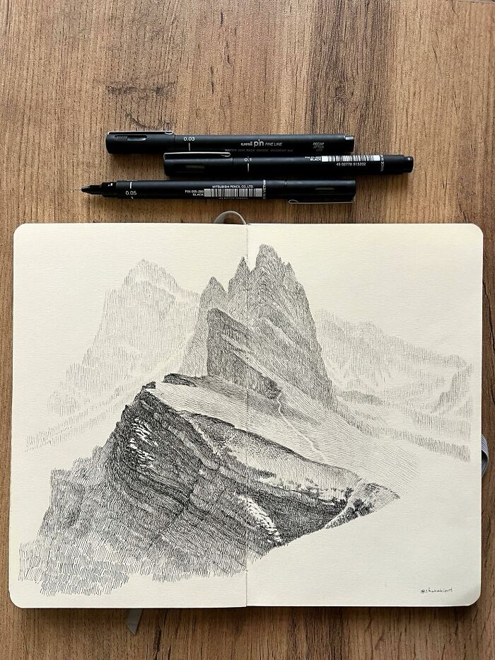 This Artist Turns A Simple Sketchbook Into A Window Of Imagination And Quiet Reflection (40 Pics)