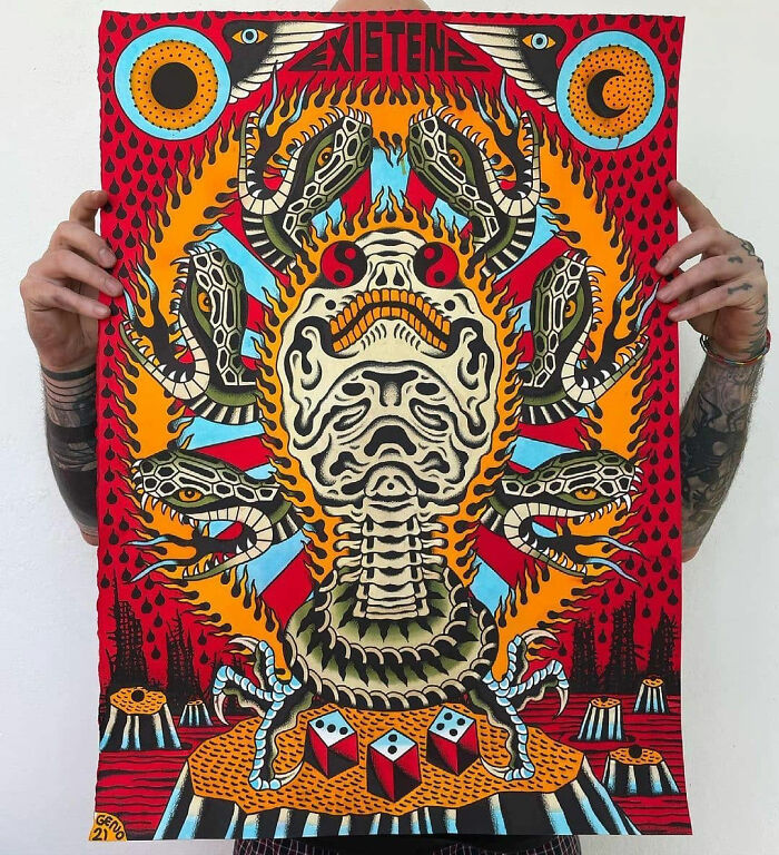 This Page Shared 62 Paintings By Tattoo Artists That Prove Their Talent Goes Far Beyond Skin