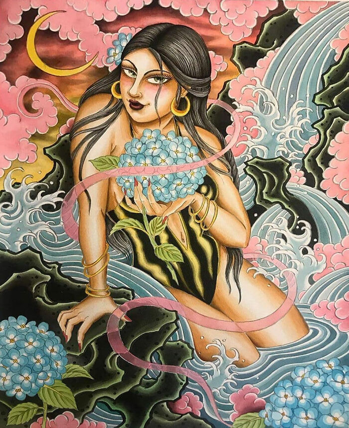This Page Shared 62 Paintings By Tattoo Artists That Prove Their Talent Goes Far Beyond Skin