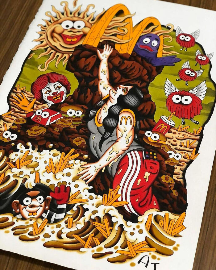 This Page Shared 62 Paintings By Tattoo Artists That Prove Their Talent Goes Far Beyond Skin