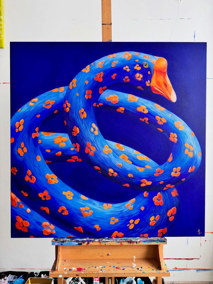 Artist Turns Geese Into Surreal Symbols In These 29 Strikingly Colorful Paintings