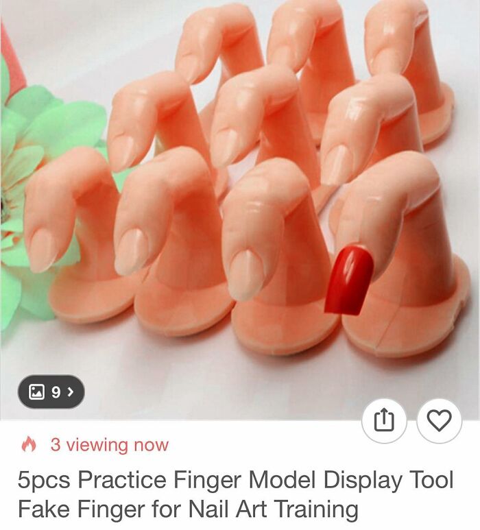 Set of fake fingers for nail art training and display, a surprising shopping find on Wish.