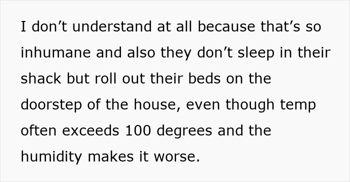 Alt text: Teen calls out wealthy mom for hypocrisy as house help are forced to stay in hot shed despite being seen as family.