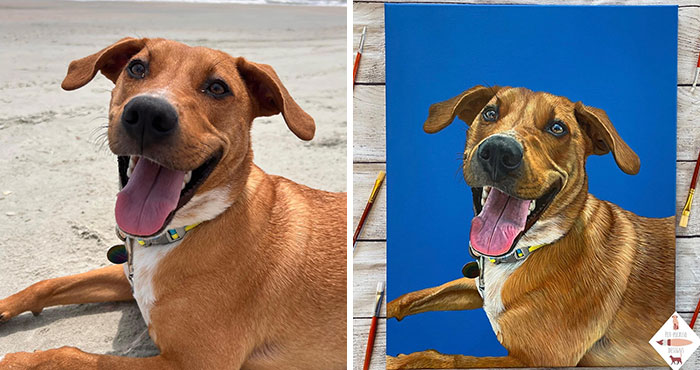 This Artist Paints Incredibly Detailed Pet Portraits That Owners Can Treasure Forever (33 Pics)