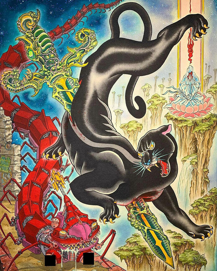 This Page Shared 62 Paintings By Tattoo Artists That Prove Their Talent Goes Far Beyond Skin