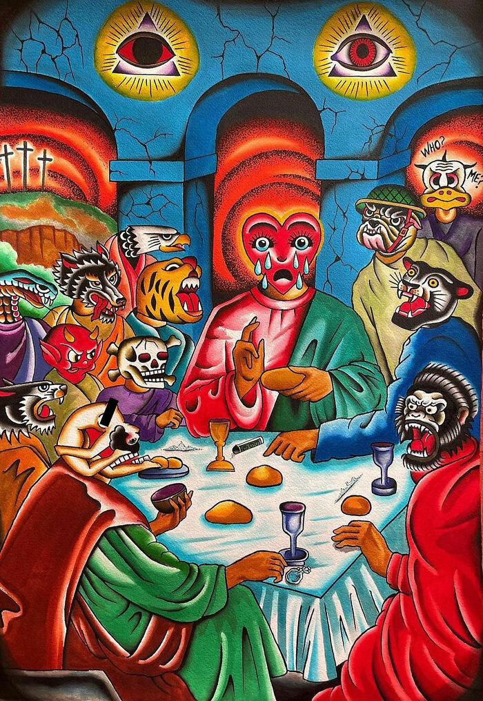 This Page Shared 62 Paintings By Tattoo Artists That Prove Their Talent Goes Far Beyond Skin