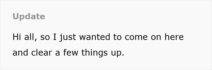 Text update on screen stating a person clarifies details related to evidence of a husband&rsquo;s affair and revenge involving brother.