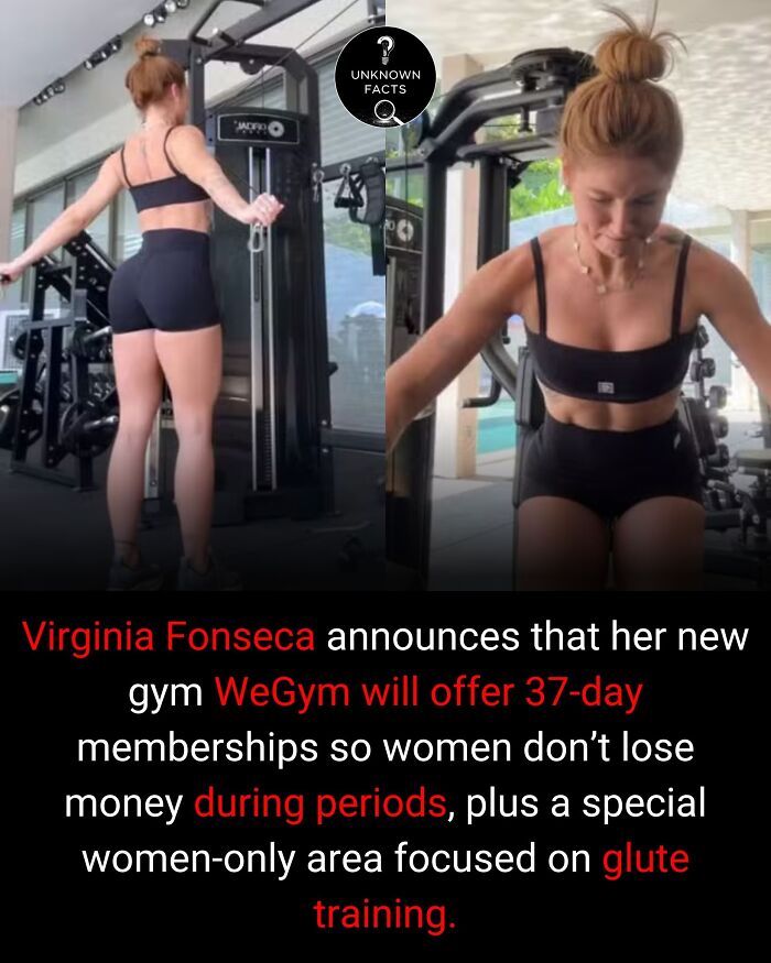 Virginia Fonseca at the gym. A surprising fact about her new gym offering unique memberships and a women-only area.