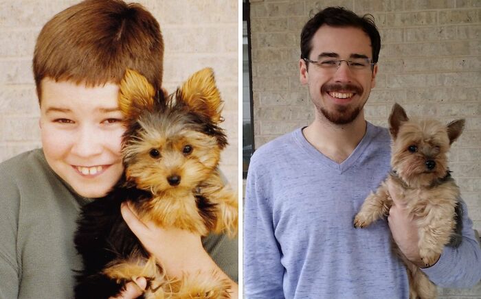 My Best Friend Turns 13 Today. Pictures Taken In 2001 And 2014