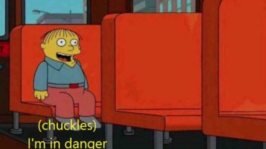 Animated character sitting on a bus seat with caption expressing humor, relating to learning interesting and fun facts.