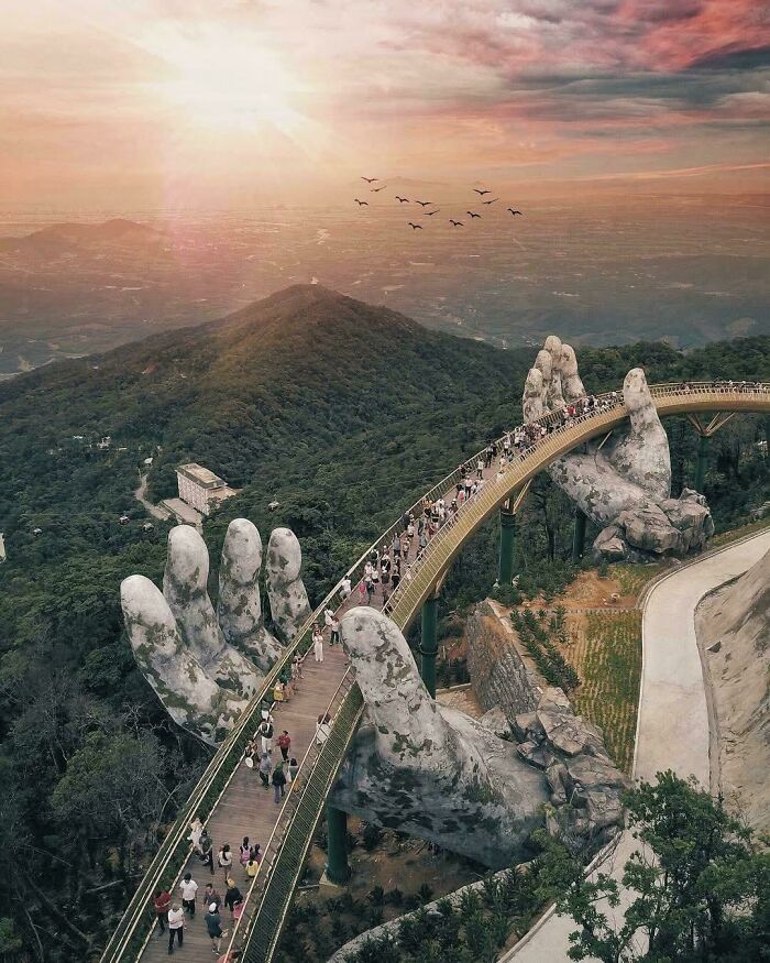 Uplifting posts: Golden Bridge in Vietnam, a much-needed break from everything.