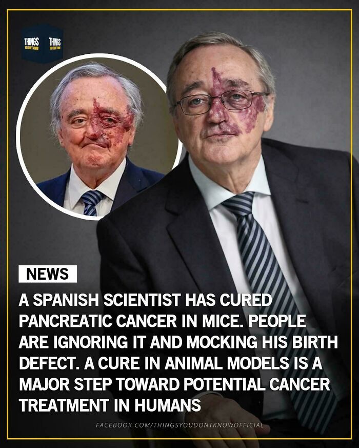 Spanish scientist cured pancreatic cancer in mice while facing ignorance and mockery for his birth defect.
