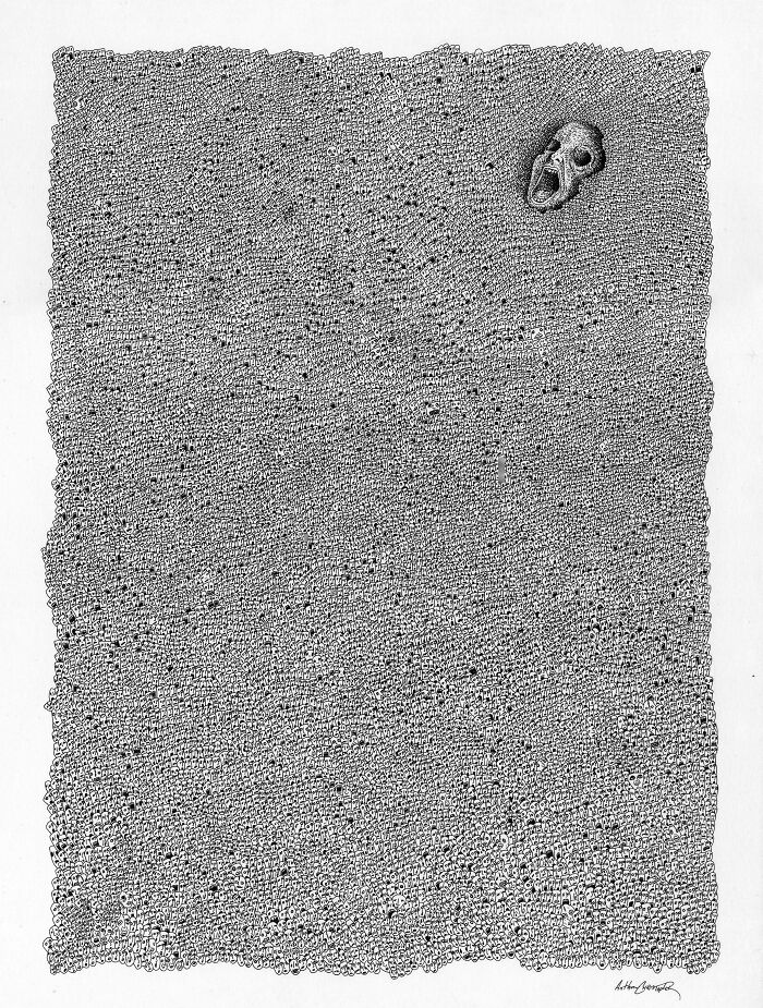 Claustrophobia. 9x12". Pen On Paper. I Enjoy Drawing 1000s Of Tiny Faces