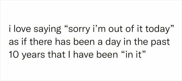 Work meme text about feeling disengaged and out of it during meetings, highlighting common office humor.