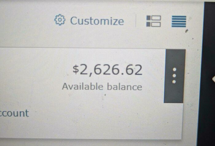 A screenshot showing an available balance of $2,626.62, an image from the Not Interesting Community.