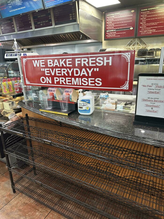 The Quotes Make Me Doubt The Freshness Of Said Baked Goods…