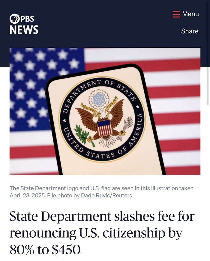State Department logo displayed on a phone screen with U.S. flag background, representing life in America topics.