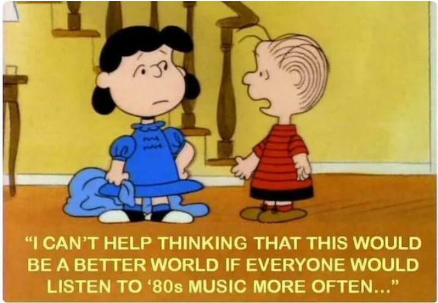 Cartoon characters discuss how '80s music reflects parts of our lives that don't exist anymore in nostalgic scene.