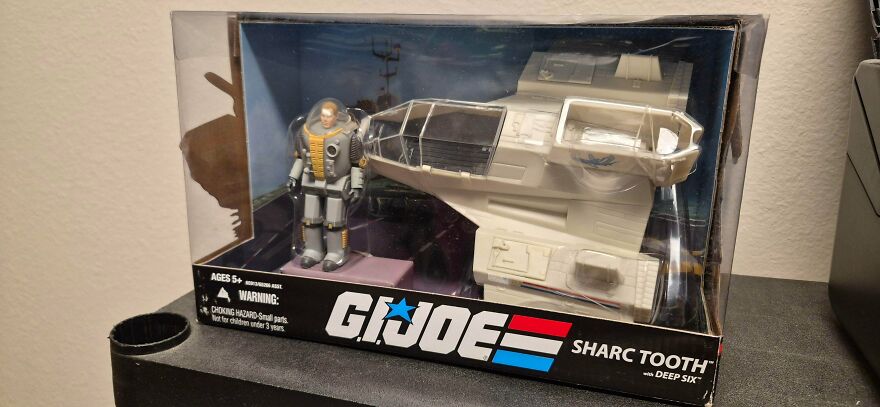 GI Joe Sharc Tooth toy from the 80s in original packaging, showing a nostalgic part of our lives no longer common today.