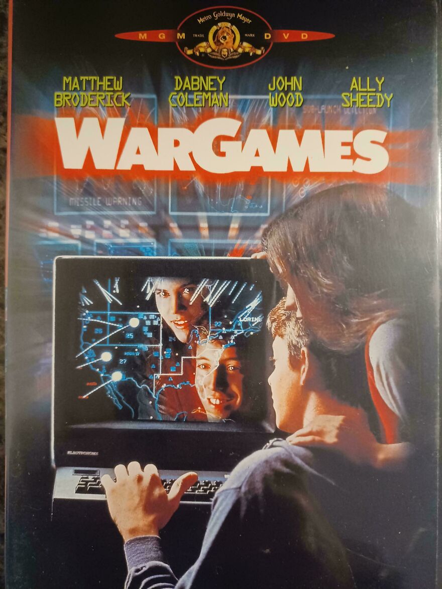 Movie poster for Wargames showing 80s computer technology and young people illustrating 80s parts of life that don’t exist anymore.