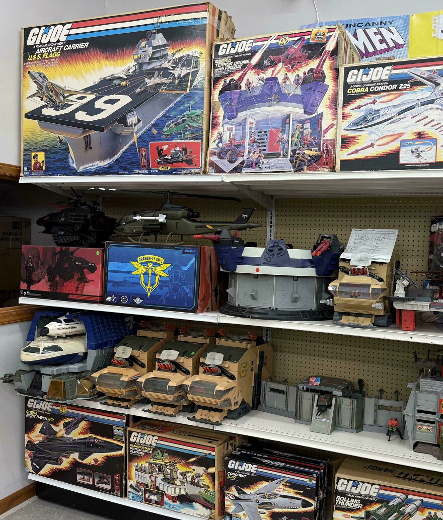 Collection of vintage 80s G.I. Joe toys and playsets showcasing parts of our lives that don’t exist anymore.