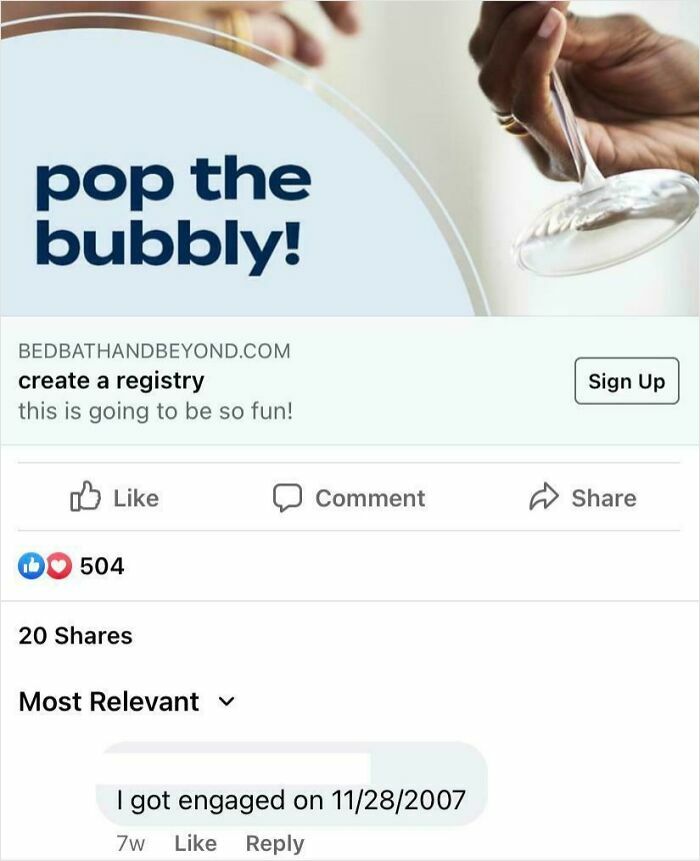 On A Bed Bath And Beyond Ad For Newly Engaged Couples