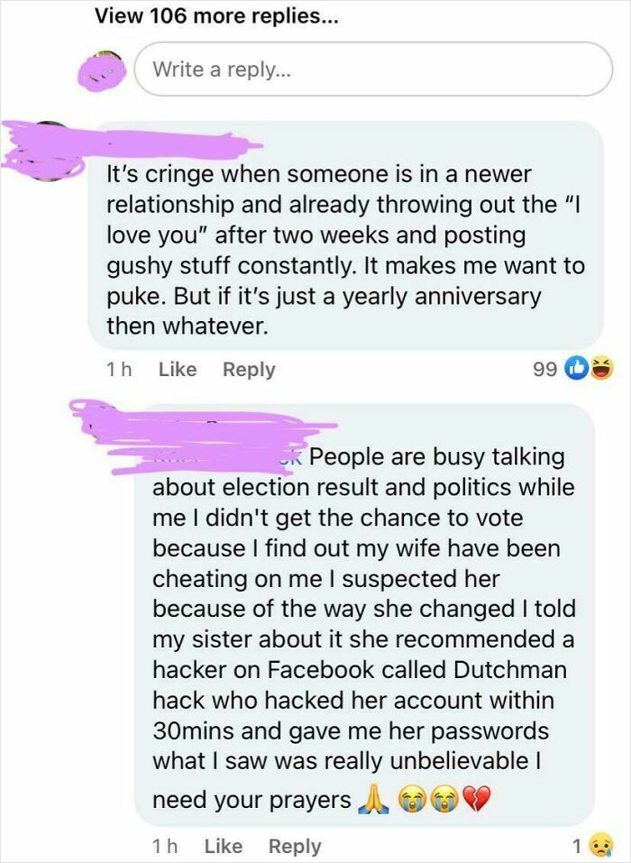 My Wife Cheated, Send Prayers