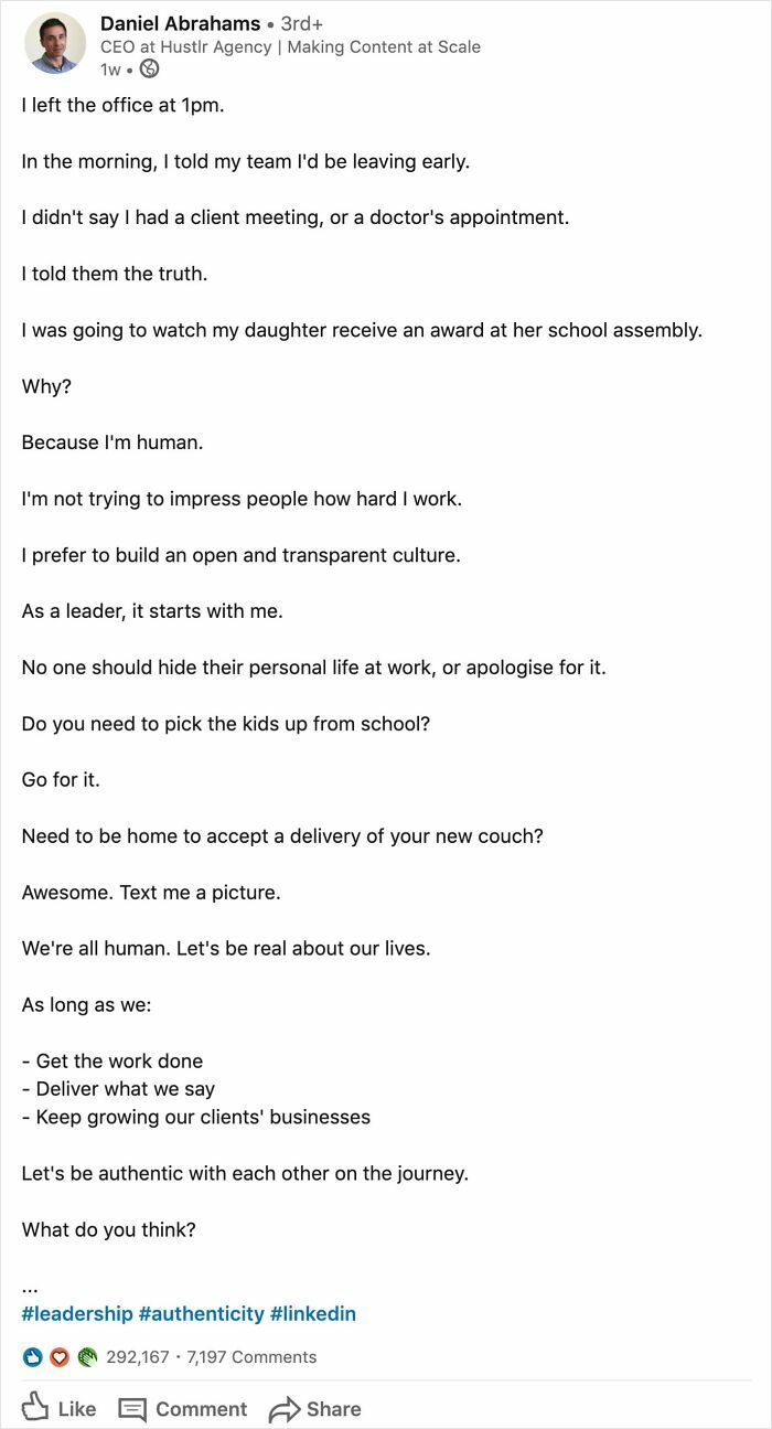 Hats Off To This Wonderful CEO Reminding Us We're All Human