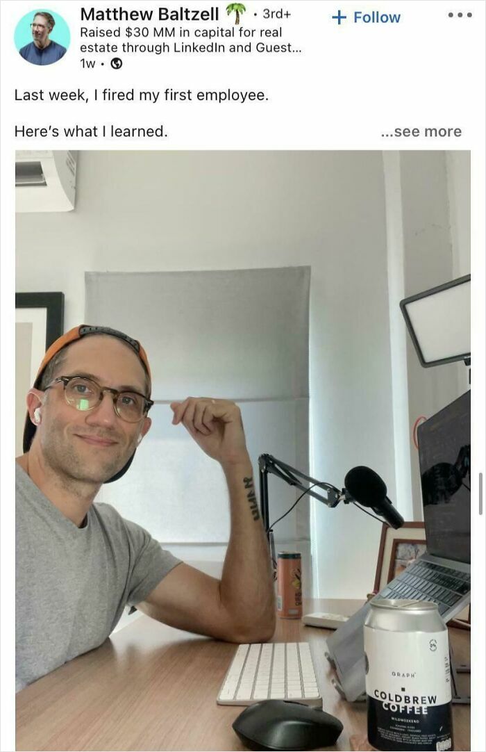 Imagine Getting Fired, Heading Over To LinkedIn, And Seeing This 