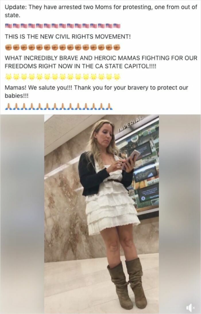 Woman in white dress and boots using phone indoors, part of a post about irresponsible toxic mothers infuriating people.