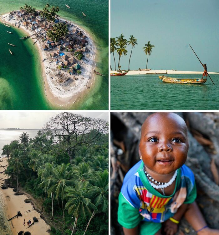 Breathtaking travel photos showcasing a remote island village, tropical beaches, dense palms, and an adorable baby.