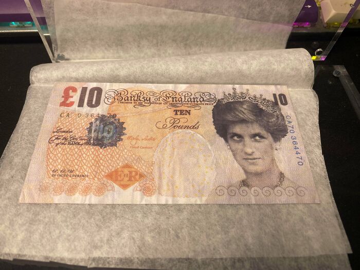 Banksy’s “Di-Faced Tenner” Street Art 2004, Had This For 2 Decades Now