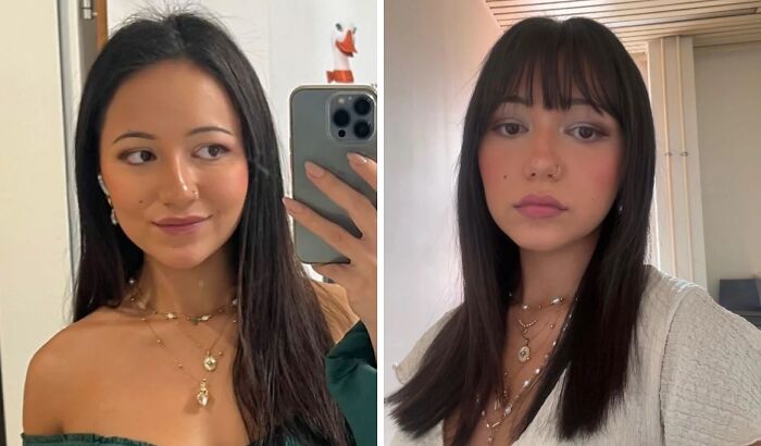 Before and after haircut transformation showing powerful impact of a fresh hairstyle on appearance and confidence.