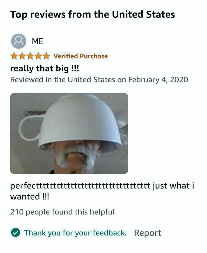 Screenshot of a hilarious Amazon review in a list of 5-star reviews for eyeliner that won’t run.