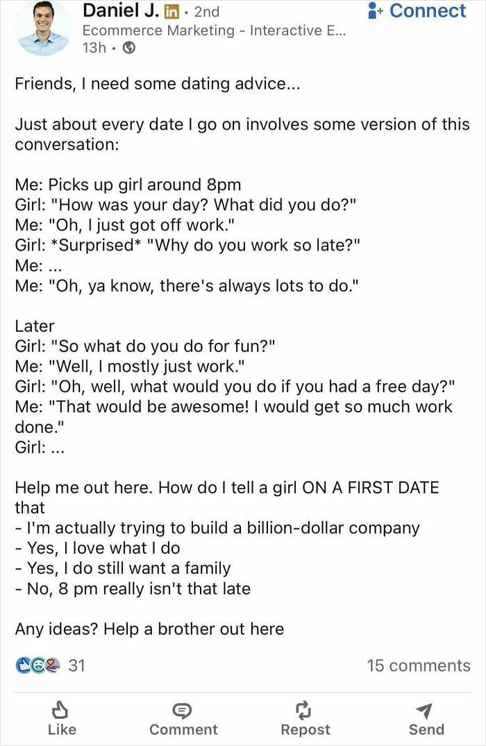 Billion-Dollar Dating Advice. Unfortunately, This Was Genuine