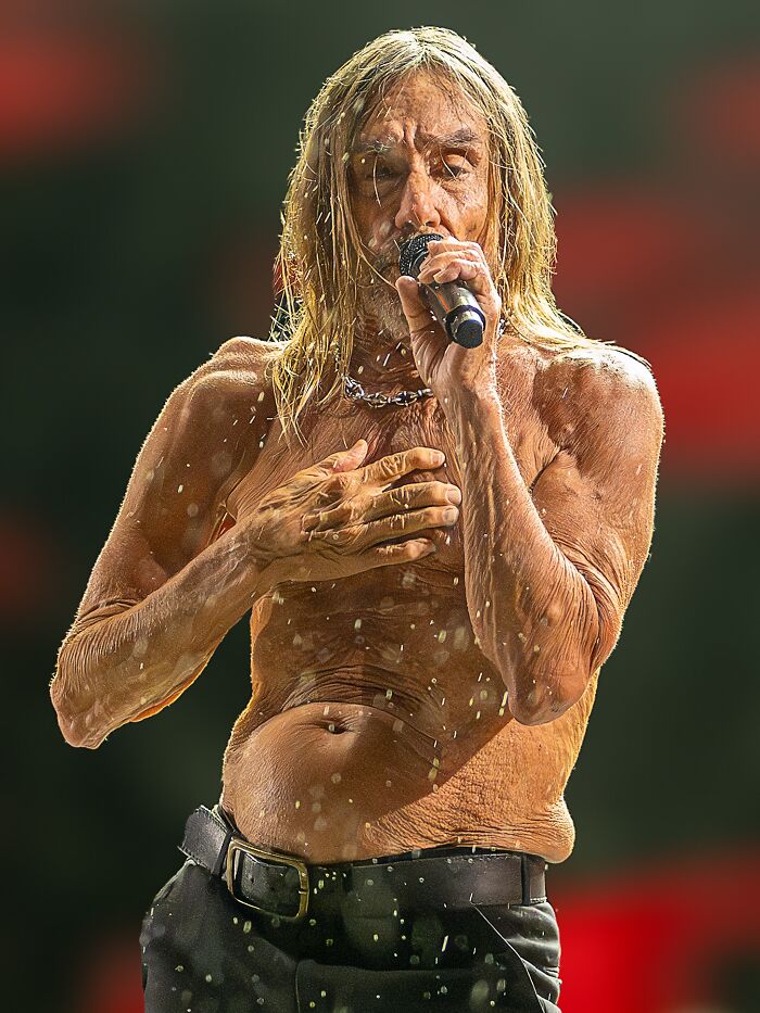 American Singer-Songwriter, Producer, and Actor Iggy Pop, 79