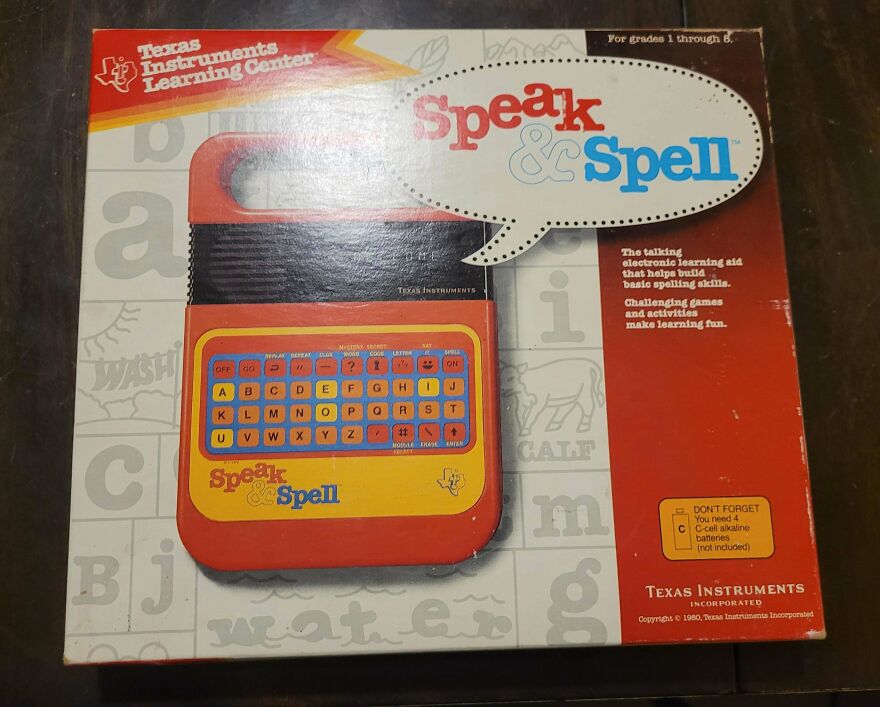 Boxed Early 80s Ti Speak N Spell, Found At My Goodwill Clearance Center Last Weekend For A Whopping 25 Cents. This Thing Is Pristine And Doesn't Look Like It Was Ever Used!